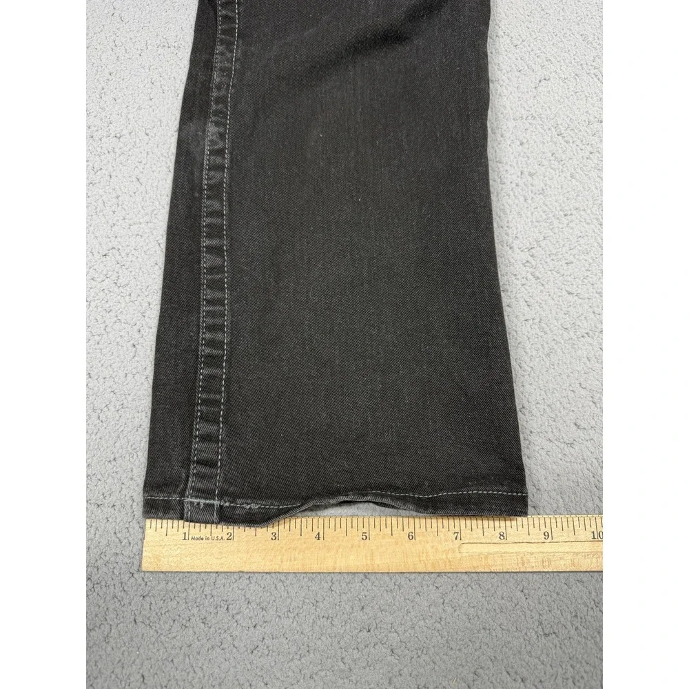 True Religion Ricky Jeans Mens 36x29 Relaxed‎ Straight Stretch Charcoal Wash